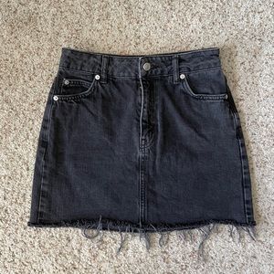 EVERYTHING MUST GO -Topshop Moto Black Denim Skirt